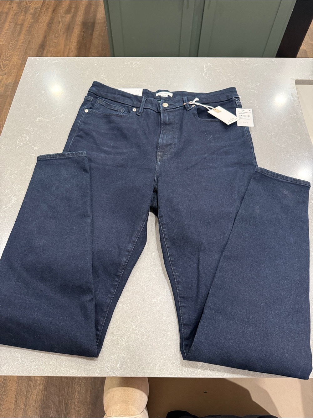 Good American Dark Navy High Rise Women's Jeans tall / long